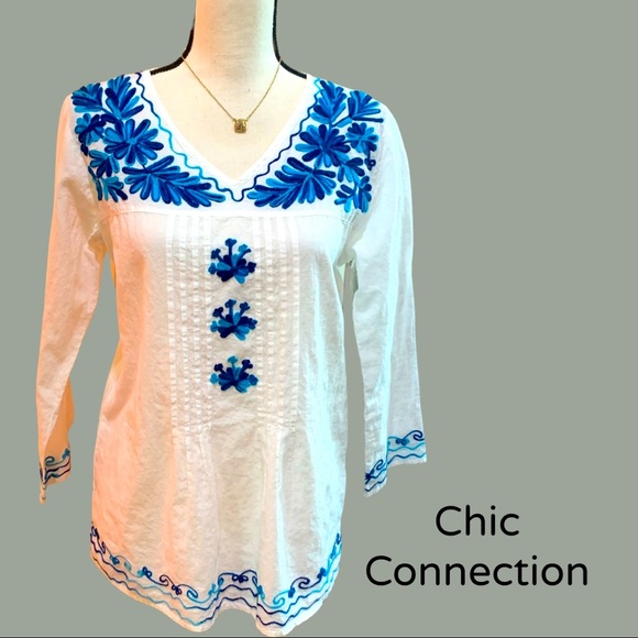 Chic Connection Tops - Adorable Peasant Blouse by Chic Connection.  Size Medium.. Like New